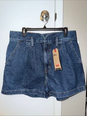 Levi's Women's Denim Shorts in Dark Blue Wash